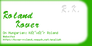 roland kover business card